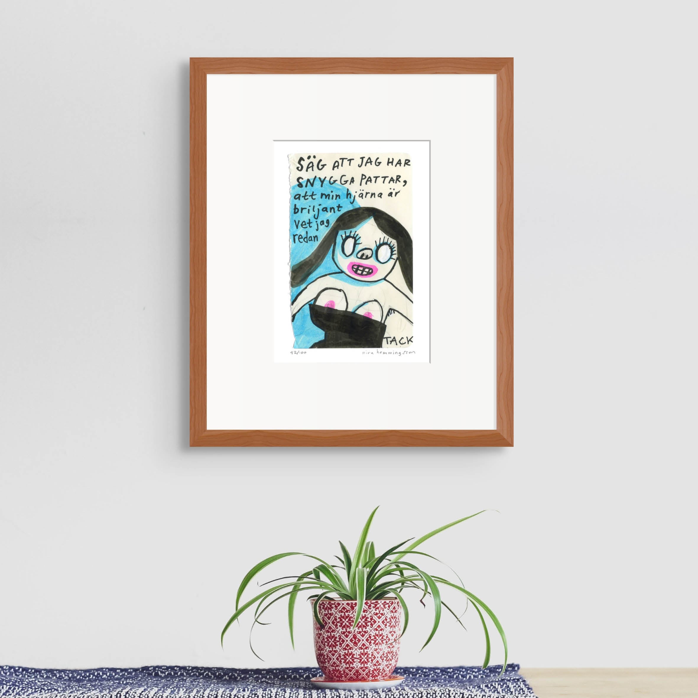 Konsttryck A4: "Snygga pattar"