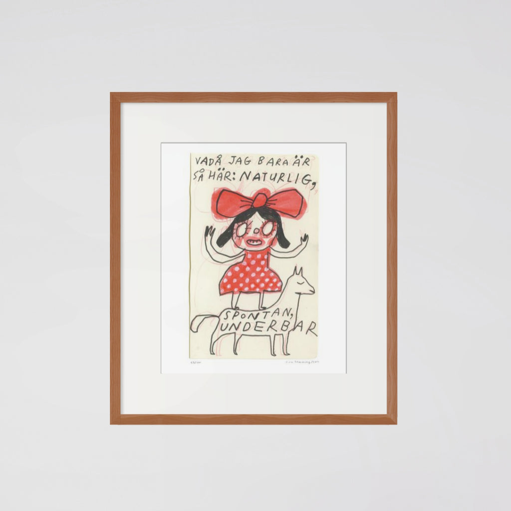Konsttryck 40x50 cm: "Underbar"