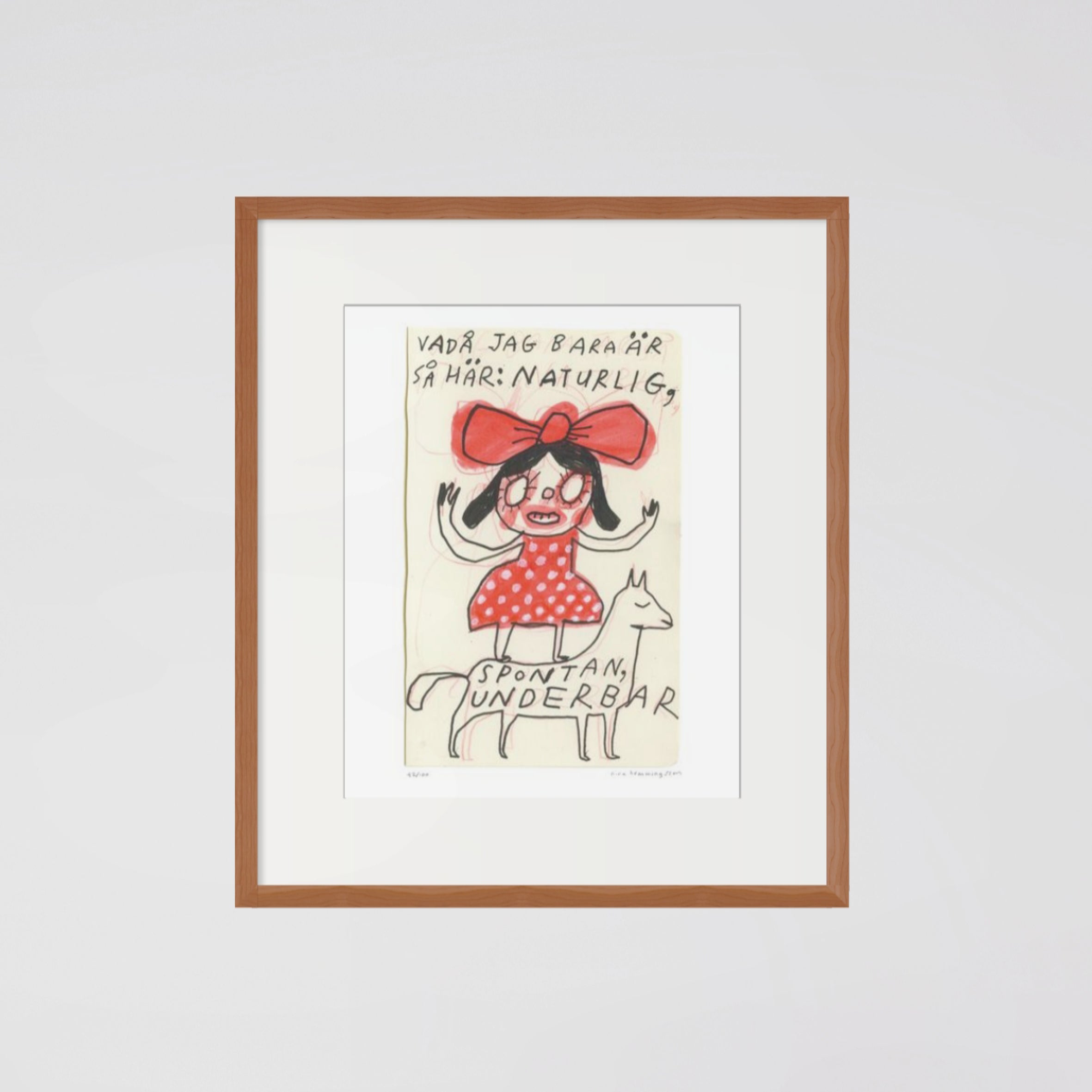 Konsttryck 40x50 cm: "Underbar"