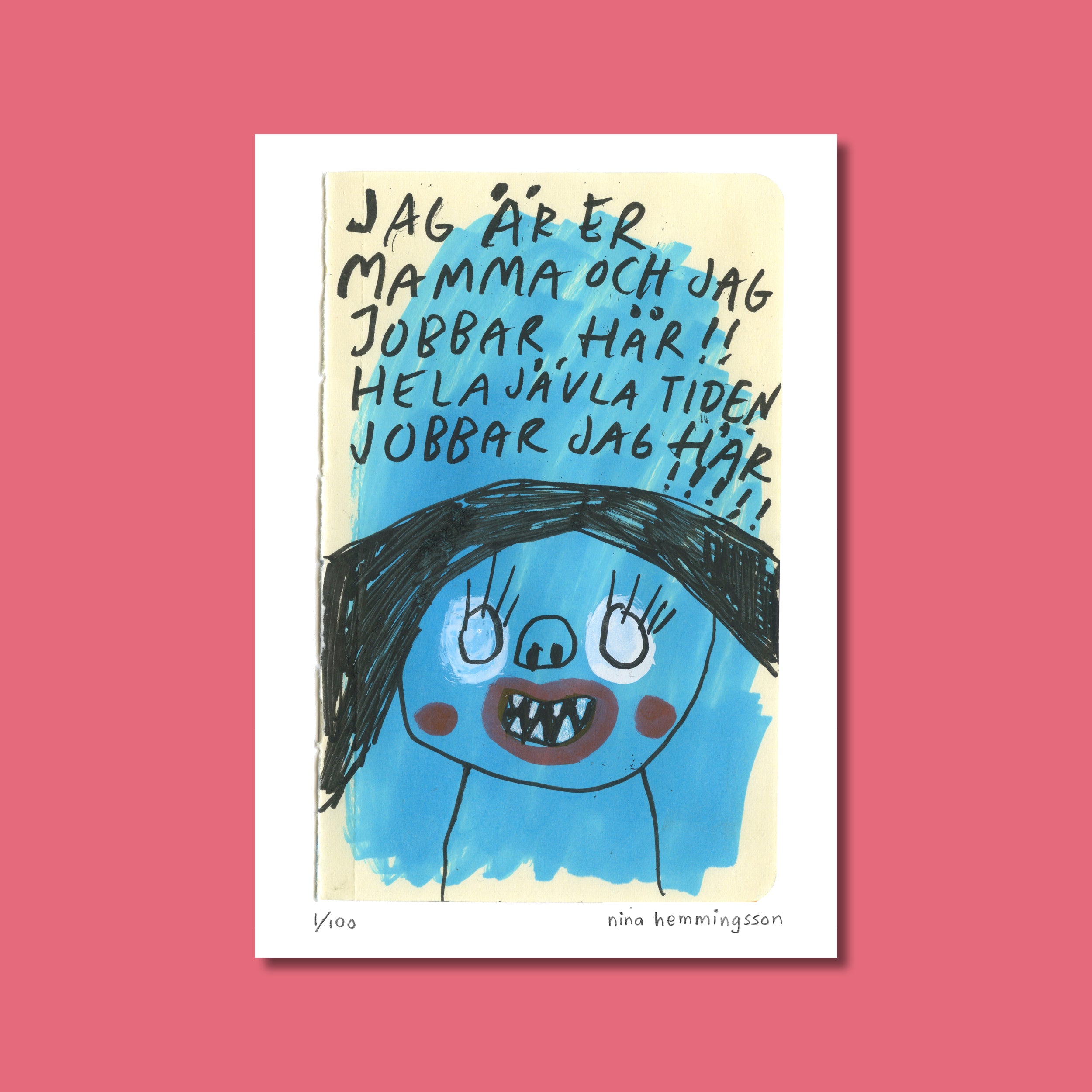 Konsttryck A4: "Mamma"