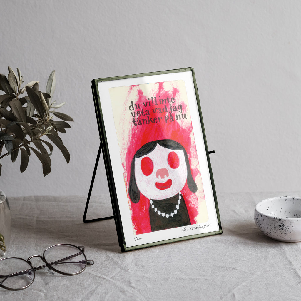 Konsttryck A4: "Du vill inte veta"