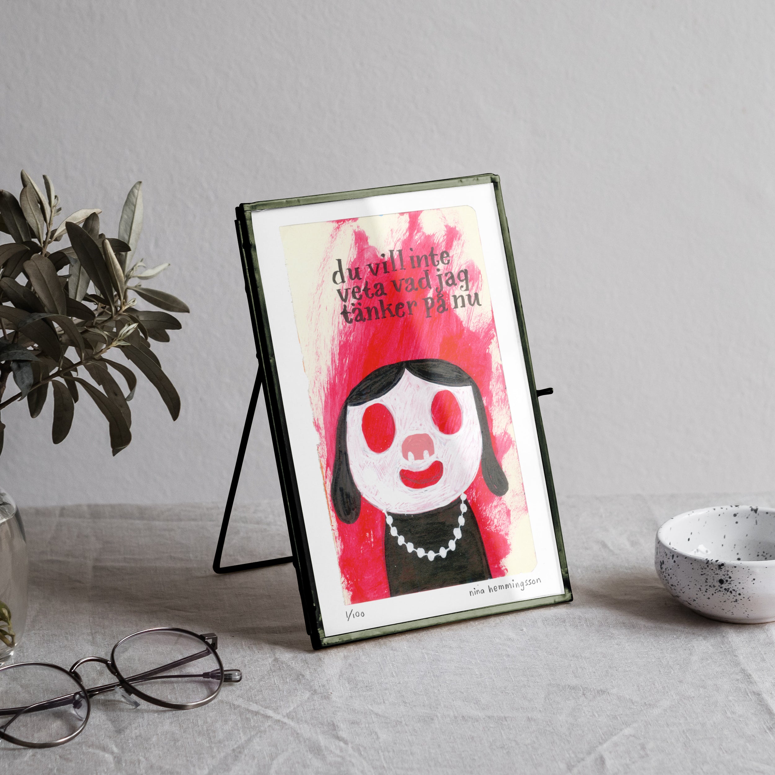 Konsttryck A4: "Du vill inte veta"