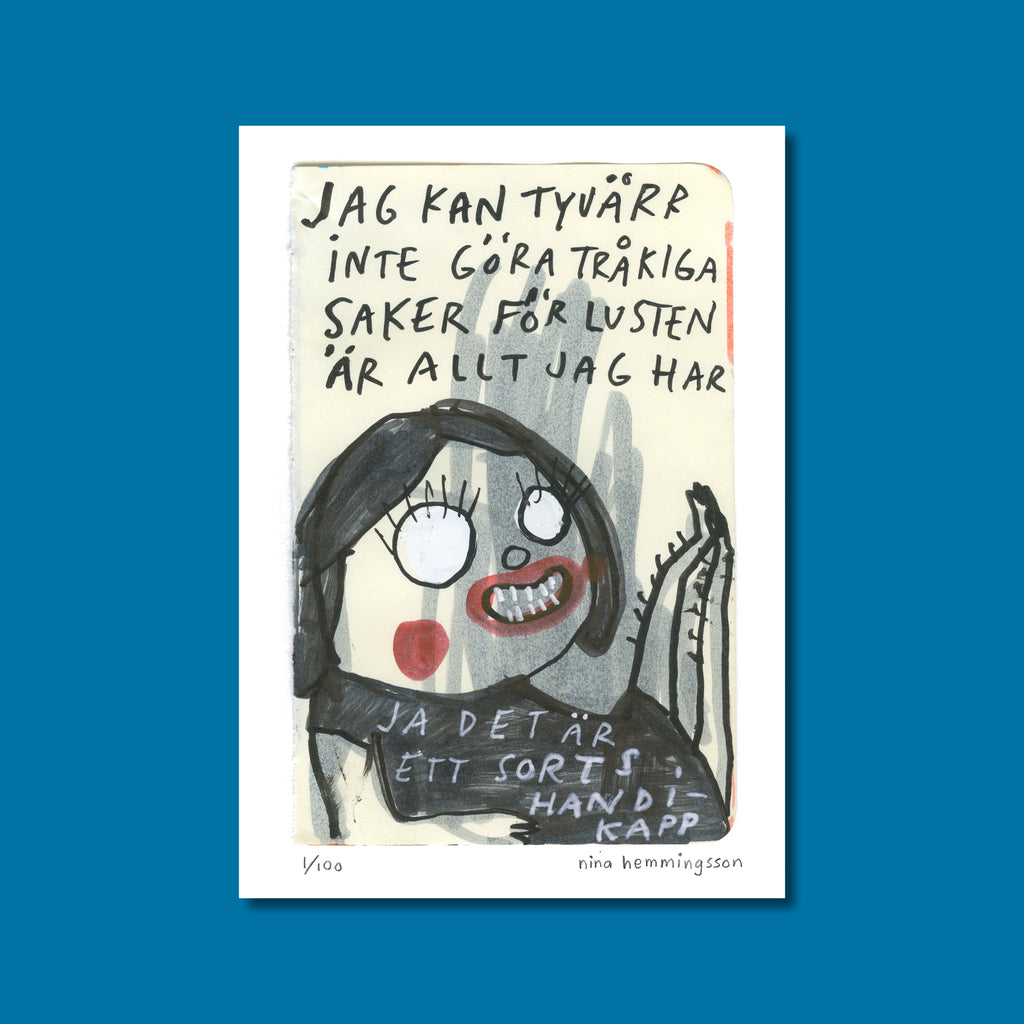 Konsttryck A4: "Tråkiga saker"