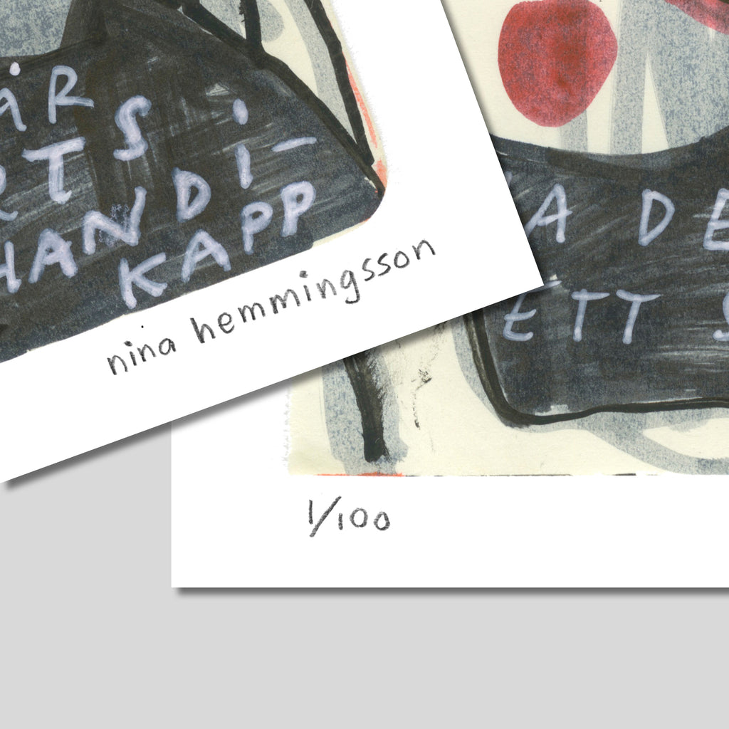 Konsttryck A4: "Tråkiga saker"