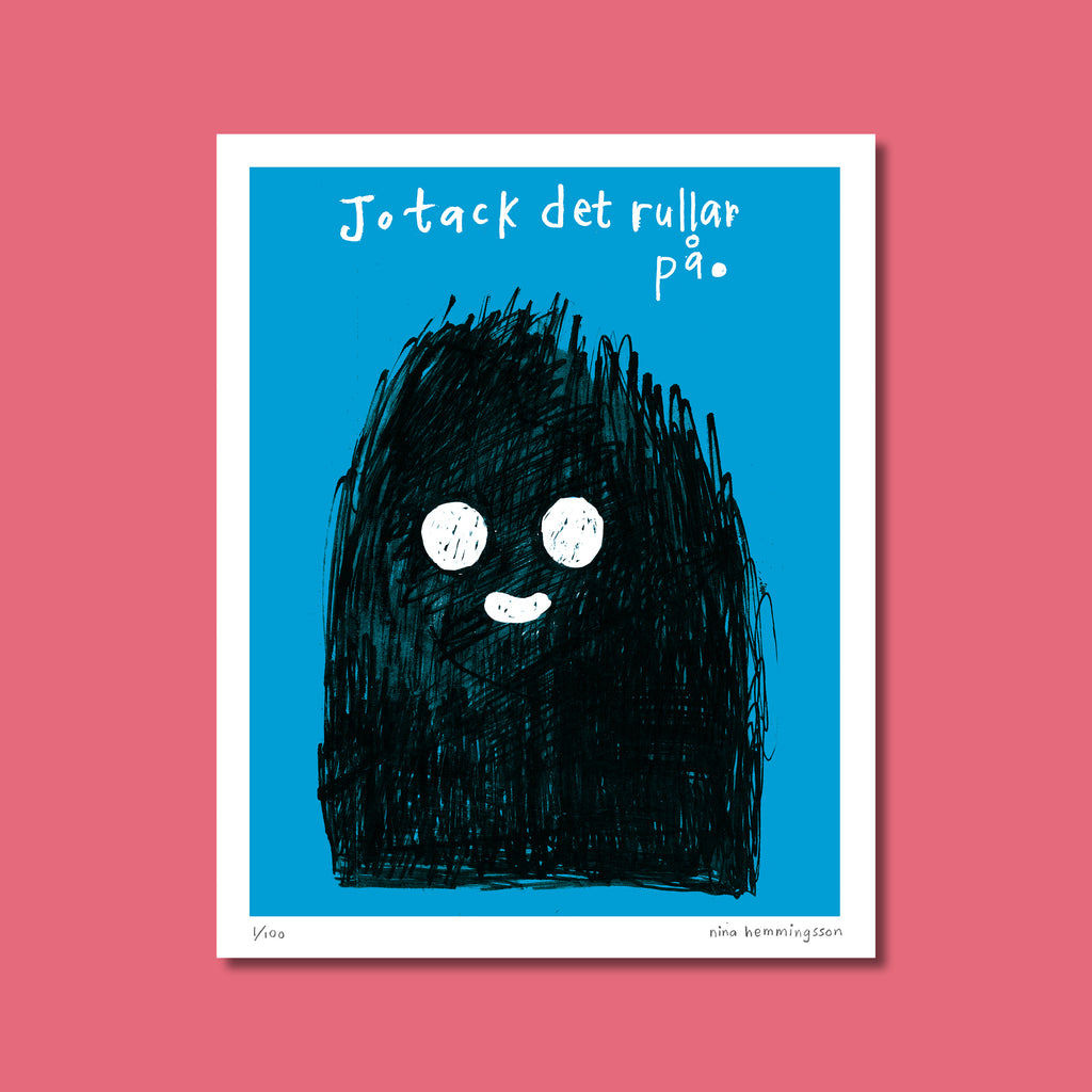 Konsttryck 40x50 cm: "Rullar på"