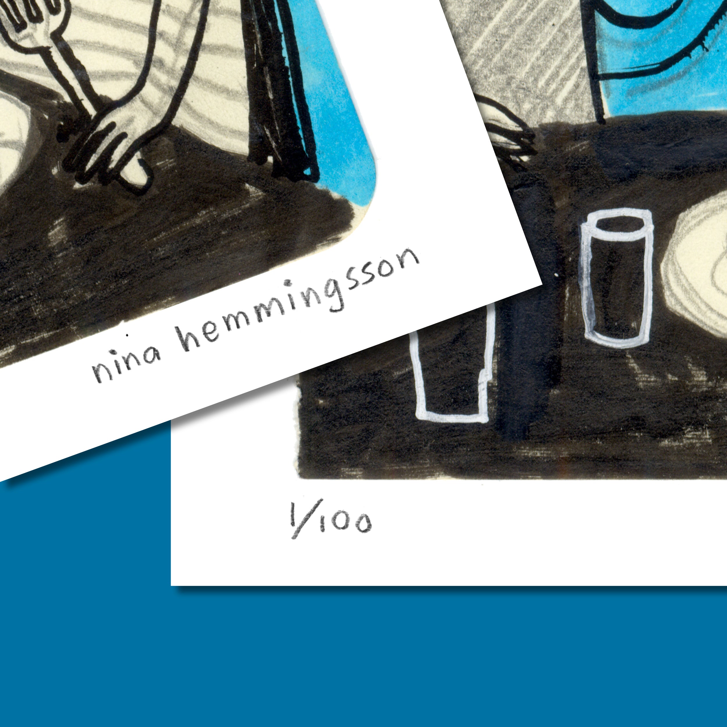 Konsttryck A4: "Människa med känslor"