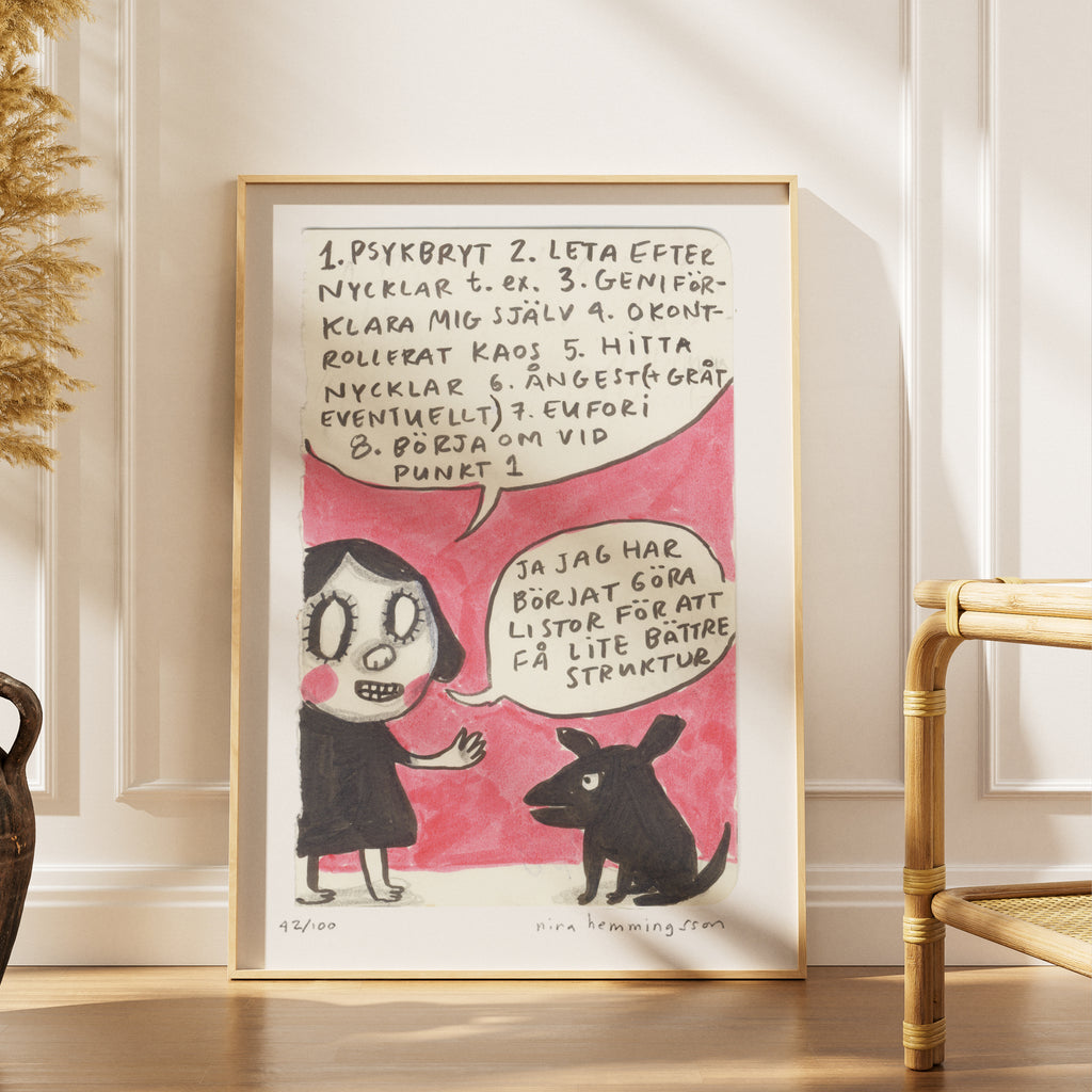 Konsttryck A4: "Listor"