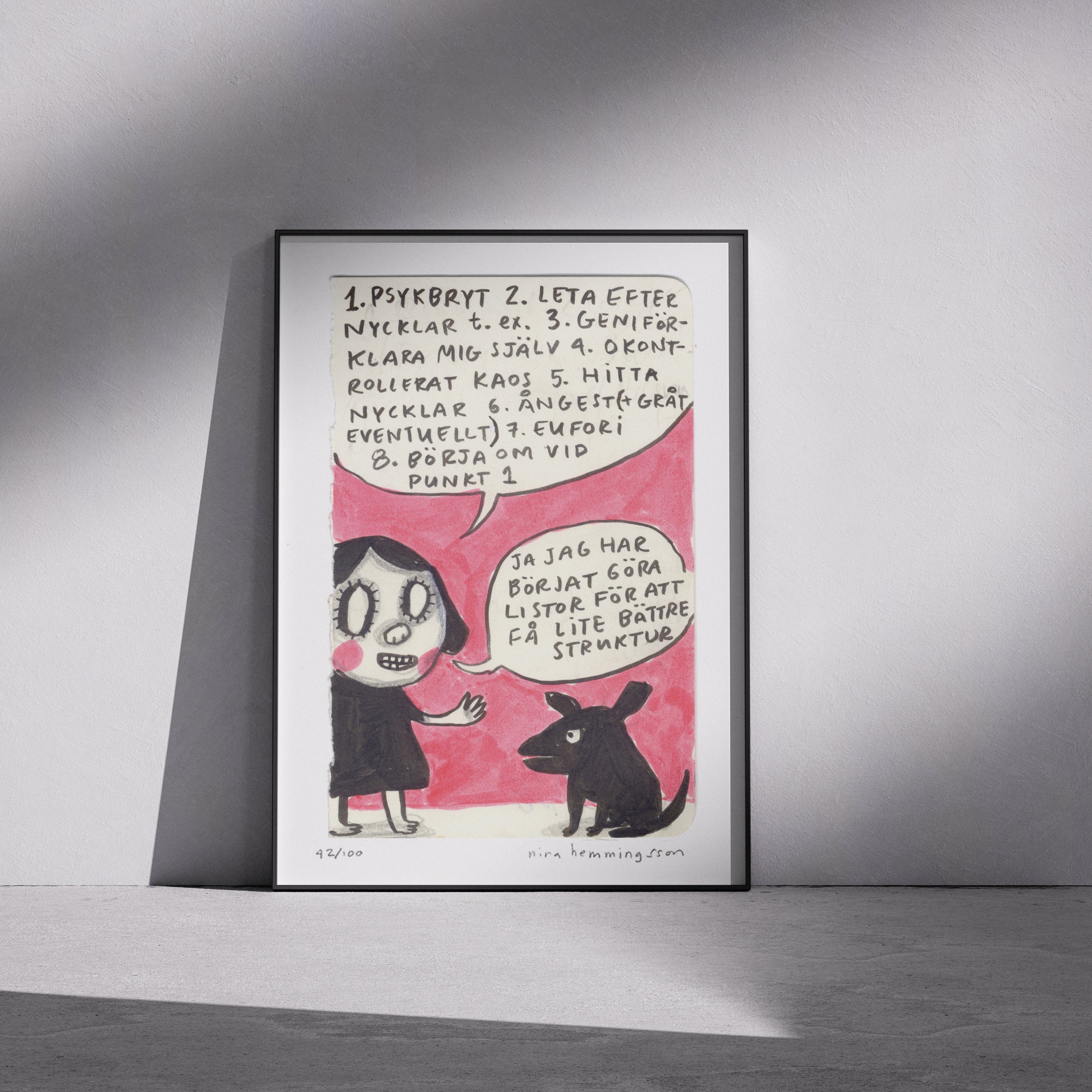 Konsttryck A4: "Listor"