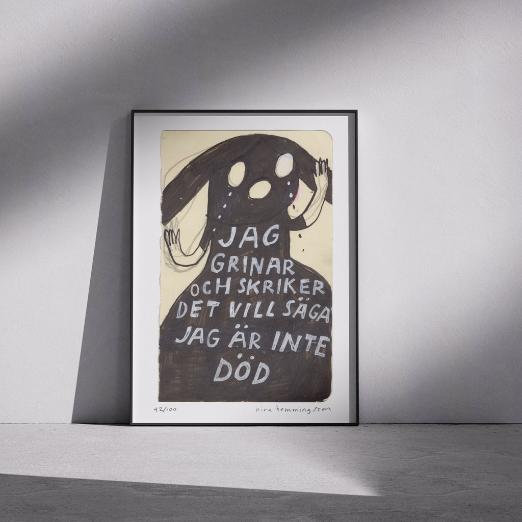 Konsttryck A4: "Grinar"