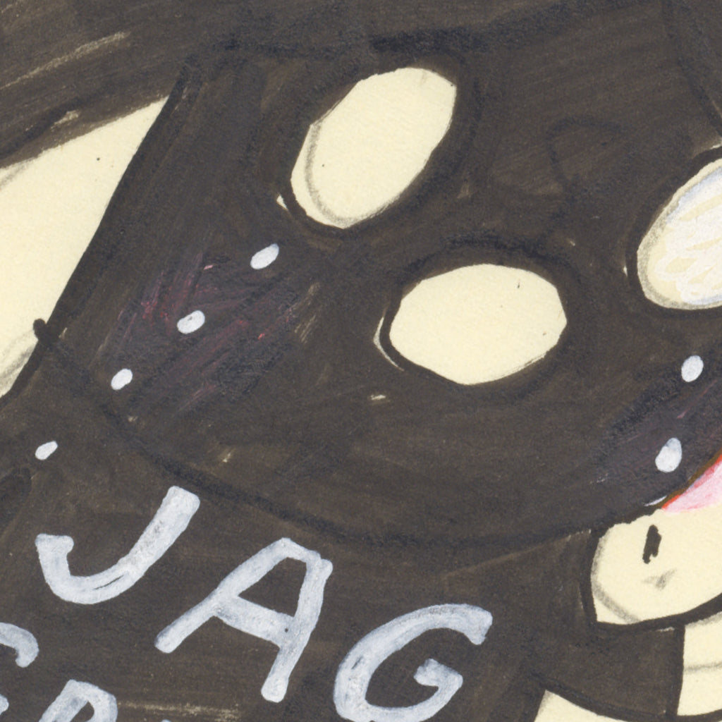 Konsttryck A4: "Grinar"