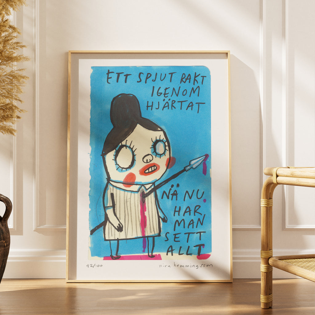 Konsttryck A4: "Spjut"