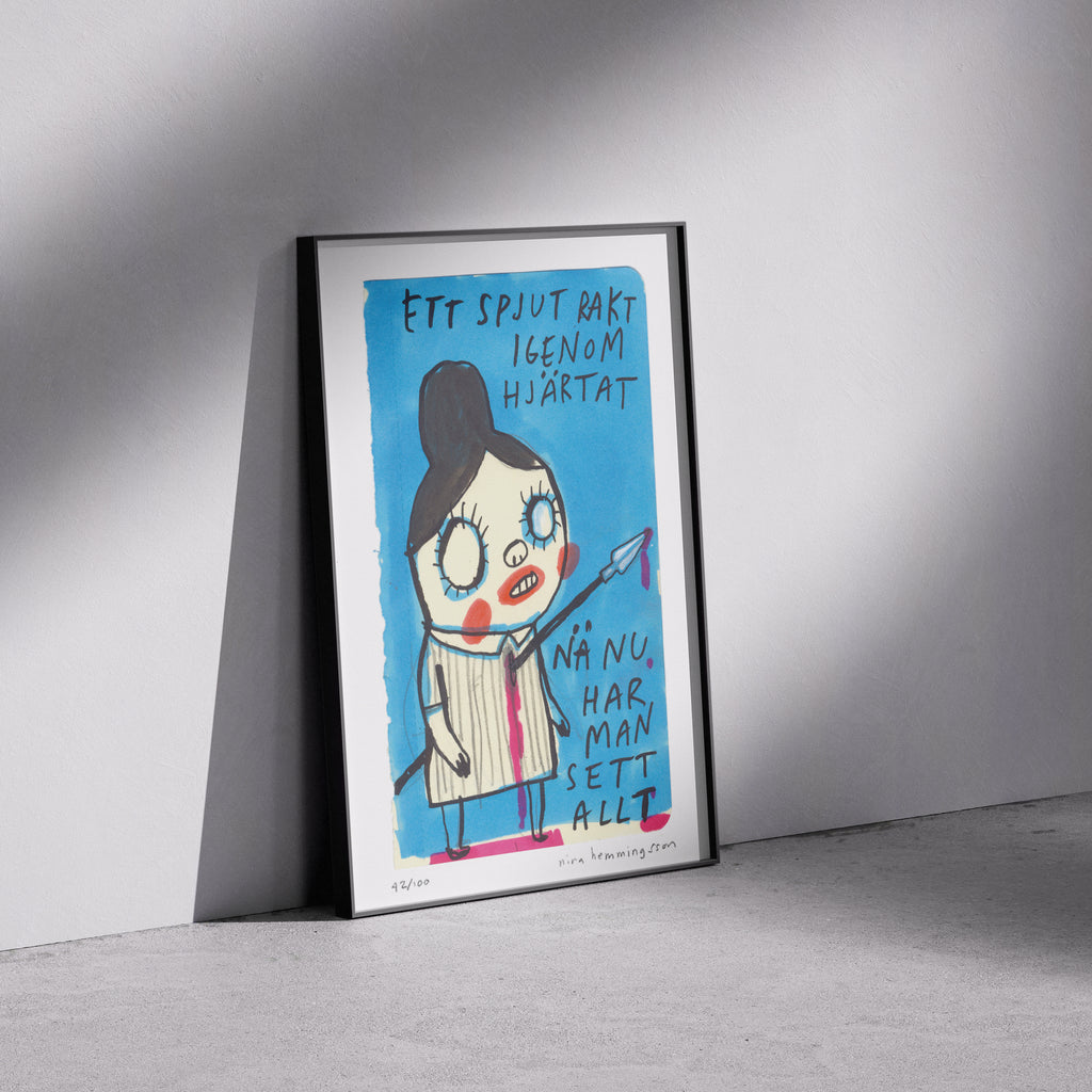 Konsttryck A4: "Spjut"