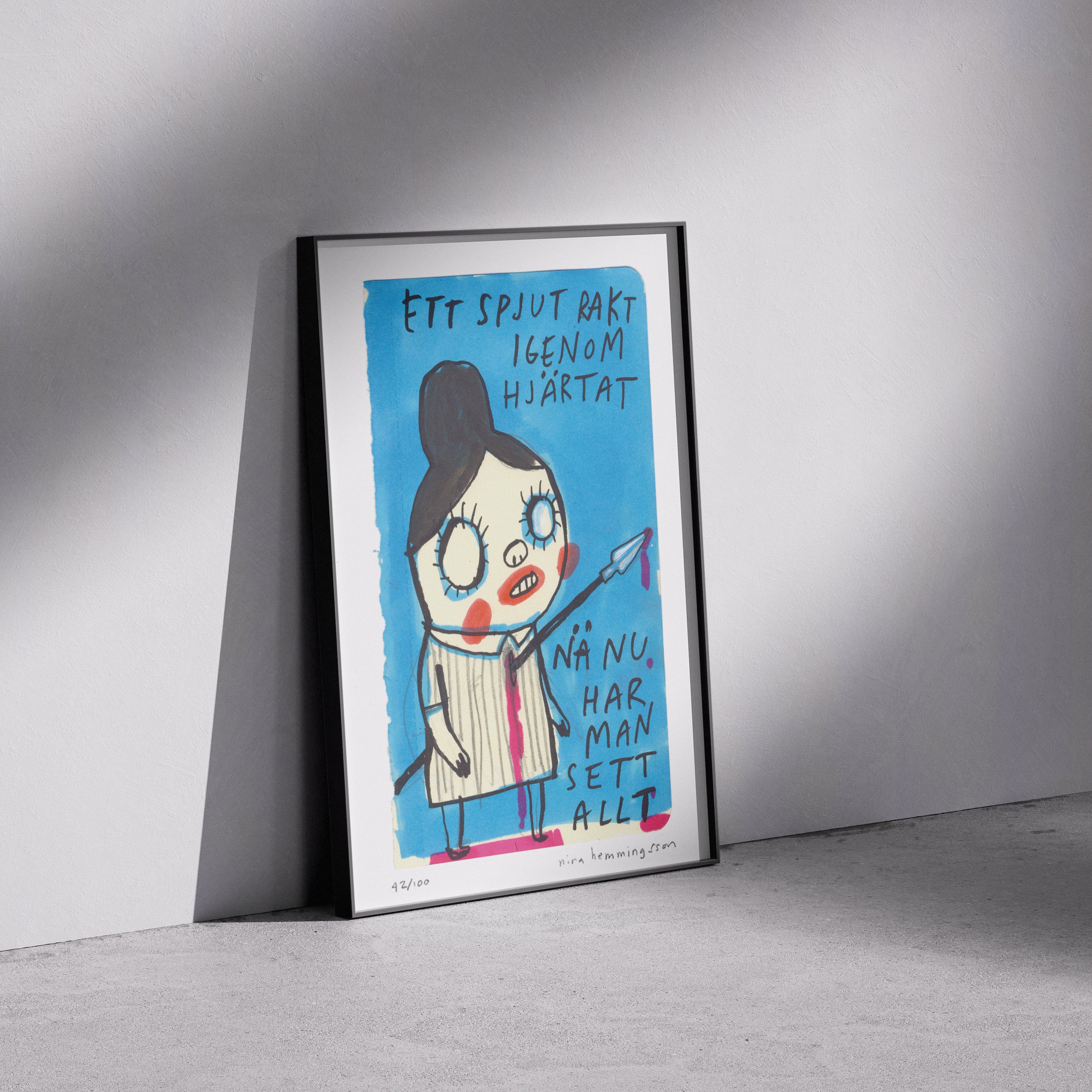 Konsttryck A4: "Spjut"