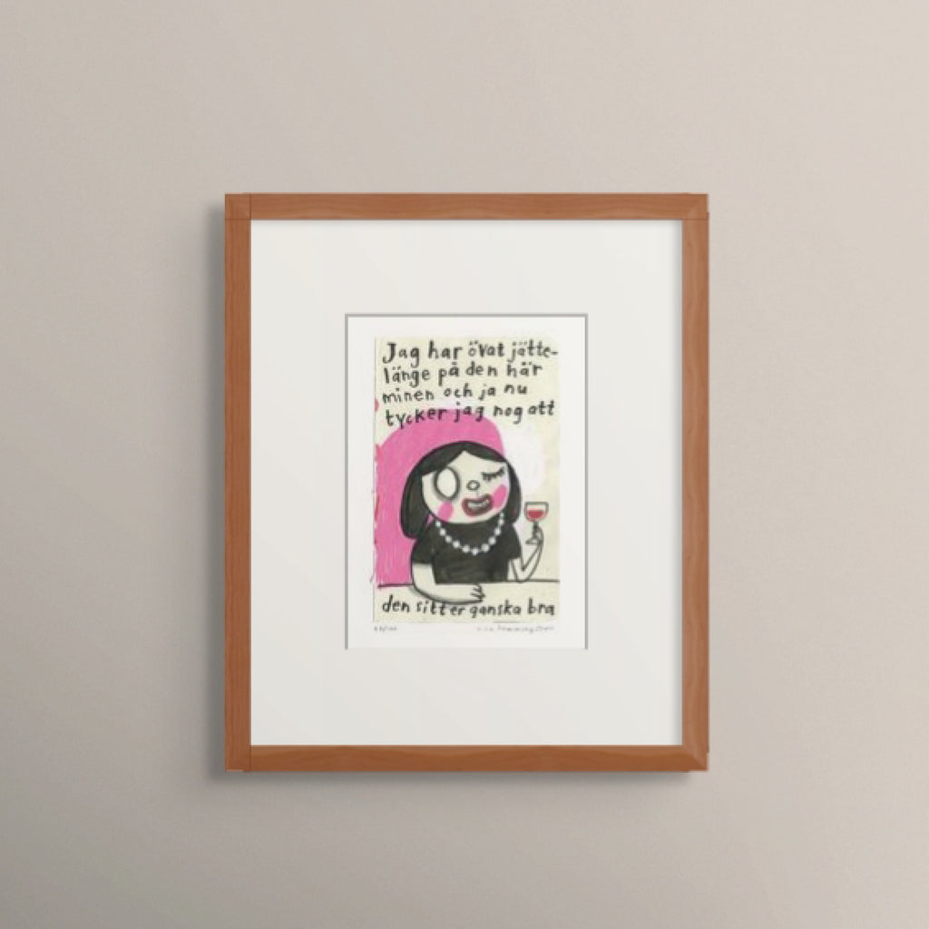 Konsttryck A4: "Övat jättelänge"