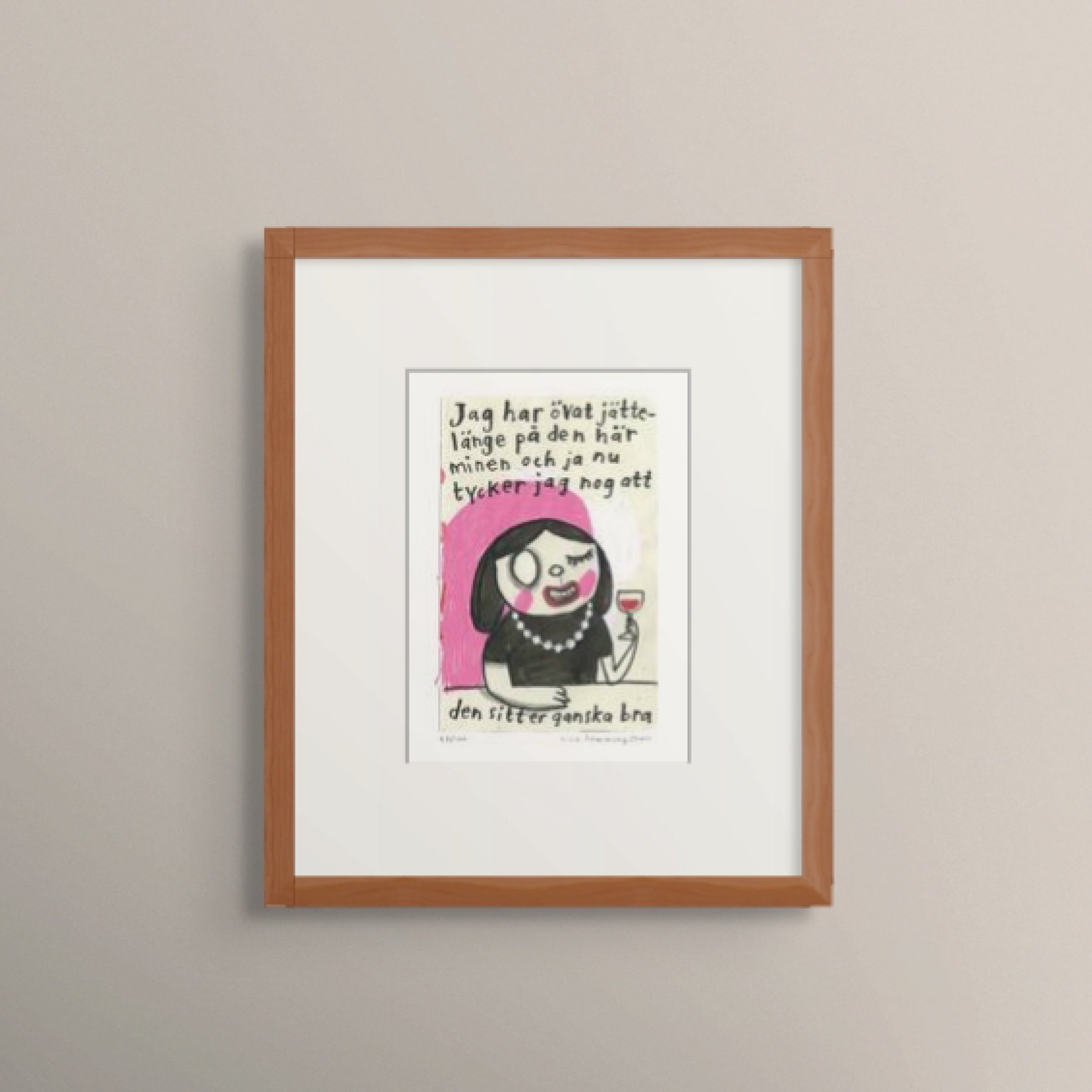 Konsttryck A4: "Övat jättelänge"