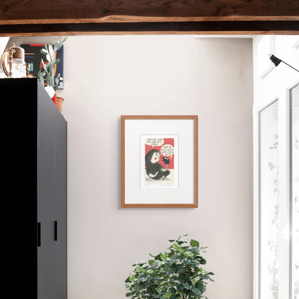 Konsttryck A4: "Sitta tysta"