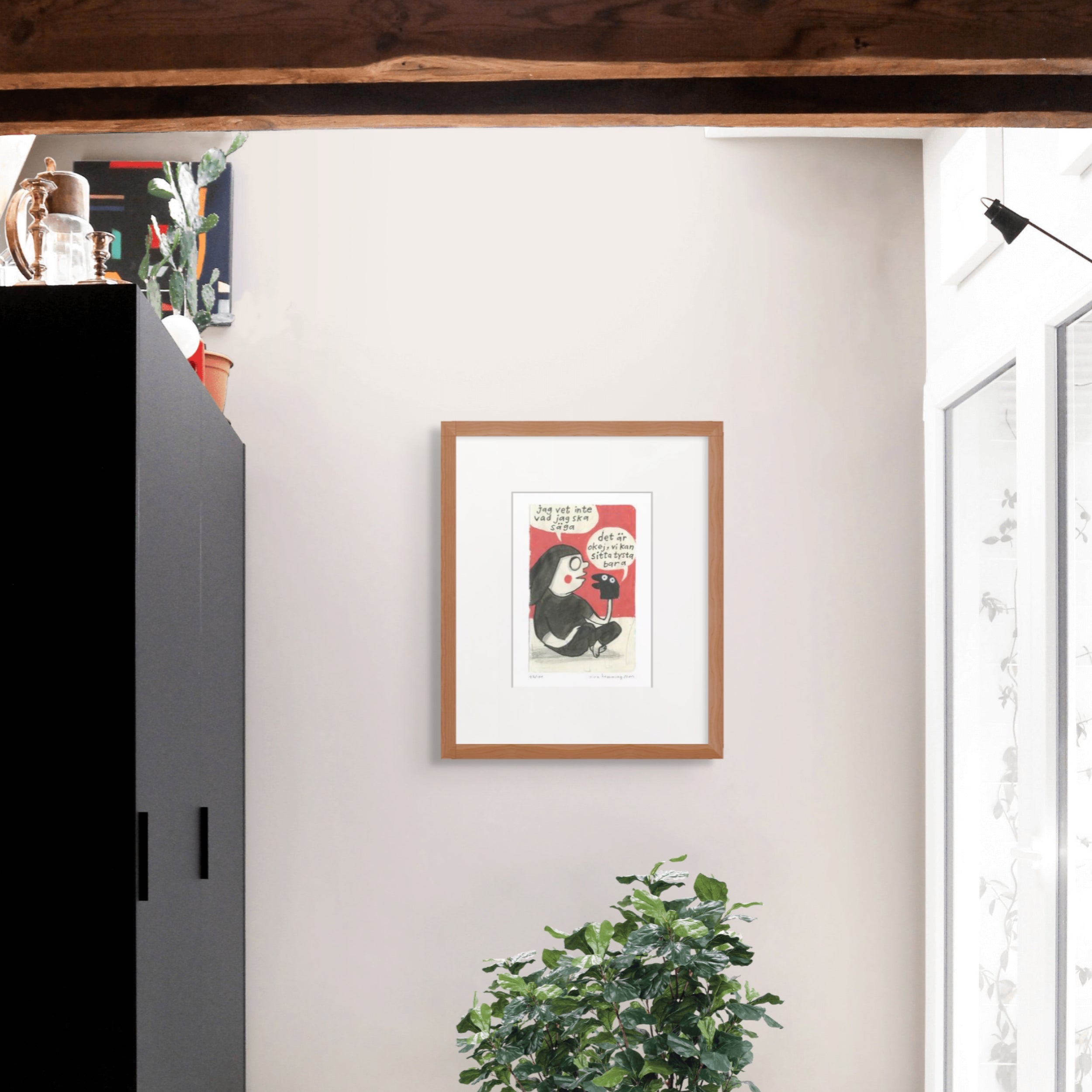 Konsttryck A4: "Sitta tysta"