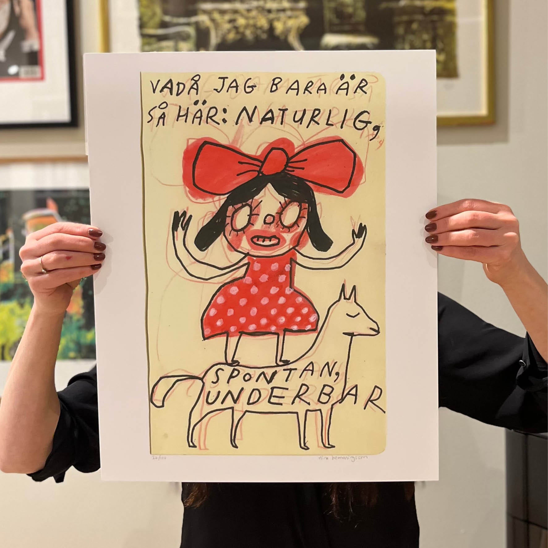 Konsttryck 40x50 cm: "Underbar"